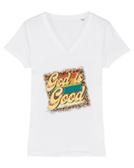 God is Good Tricou mânecă scurtă guler V Damă Evoker