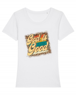 God is Good Tricou mânecă scurtă guler larg fitted Damă Expresser