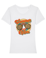 Summer Vibes Tricou mânecă scurtă guler larg fitted Damă Expresser