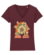 Bloom Rainbow Happy Tricou mânecă scurtă guler V Damă Evoker