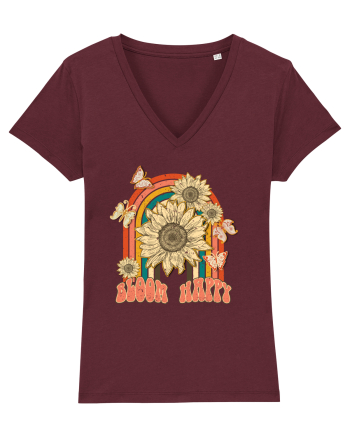 Bloom Rainbow Happy Burgundy