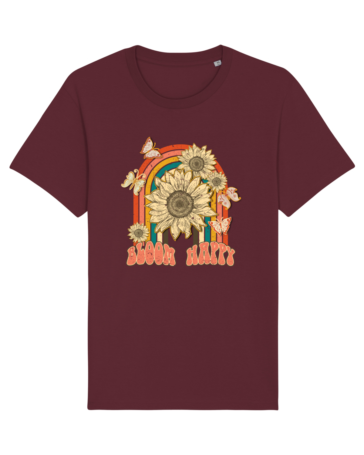 Tricou mânecă scurtă Unisex Rocker Burgundy