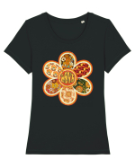 Hippie Love Tricou mânecă scurtă guler larg fitted Damă Expresser