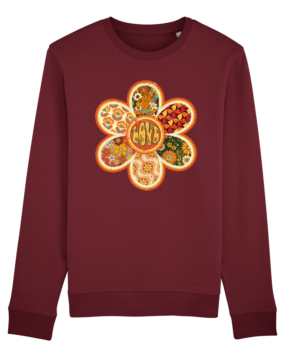 Bluză mânecă lungă Unisex Rise Burgundy
