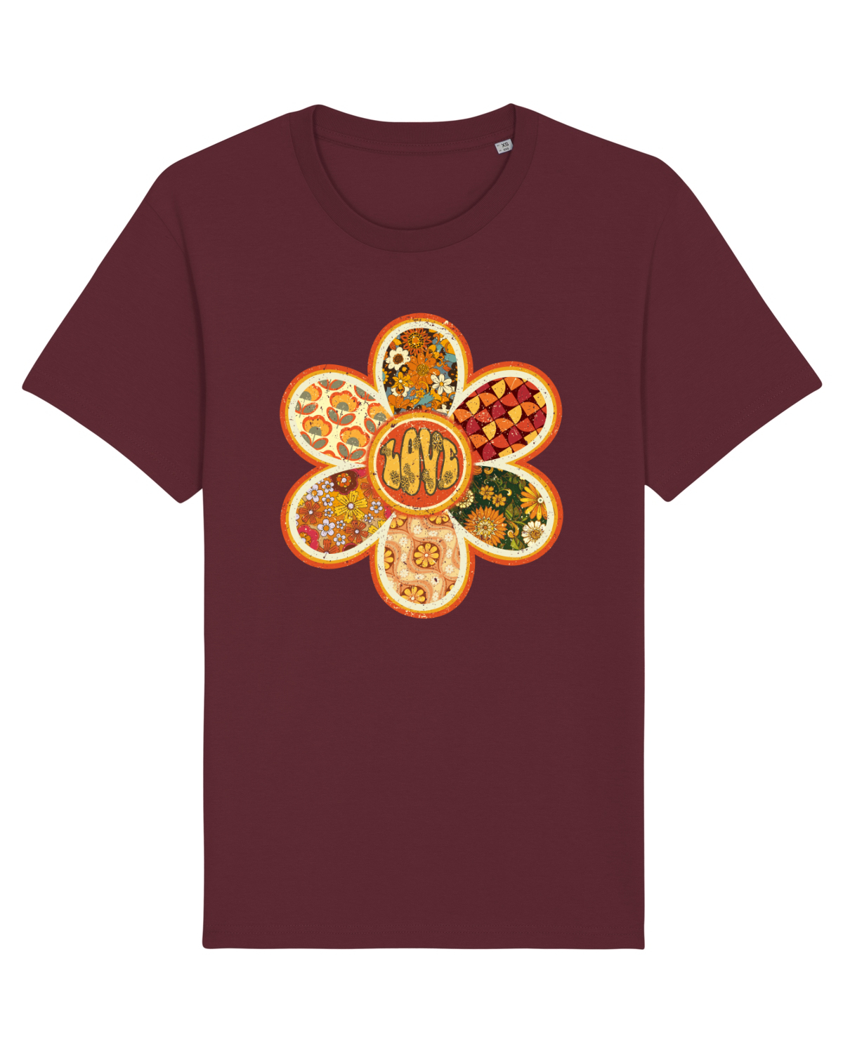 Tricou mânecă scurtă Unisex Rocker Burgundy
