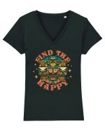 Find the Happy Tricou mânecă scurtă guler V Damă Evoker