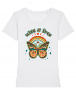 Wild and Free Tricou mânecă scurtă guler larg fitted Damă Expresser