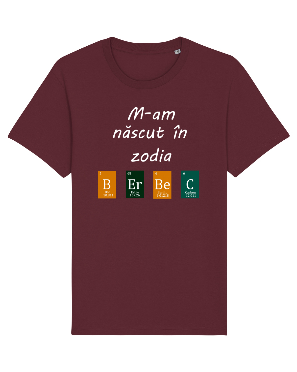 Tricou mânecă scurtă Unisex Rocker Burgundy