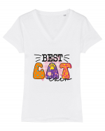 Best Cat Tricou mânecă scurtă guler V Damă Evoker