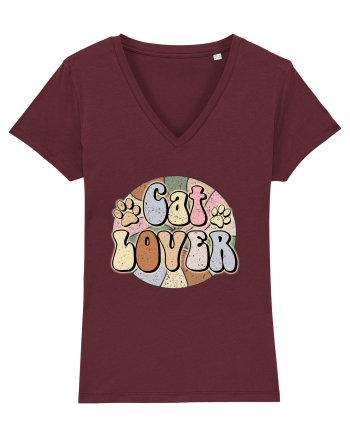 Cat Lover Burgundy