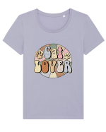 Cat Lover Tricou mânecă scurtă guler larg fitted Damă Expresser