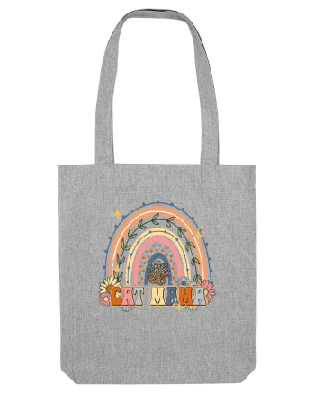 Cat Mama Rainbow Heather Grey