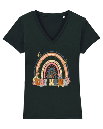 Cat Mama Rainbow Black