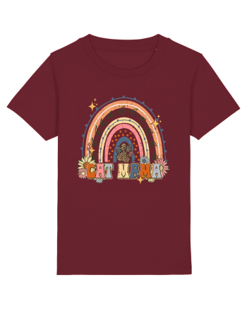 Cat Mama Rainbow Burgundy
