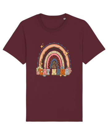Cat Mama Rainbow Burgundy