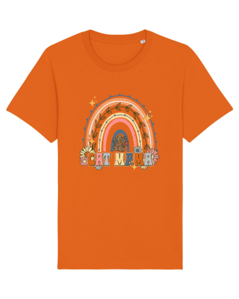 Cat Mama Rainbow Bright Orange