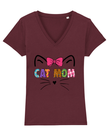 Cat Mom Burgundy