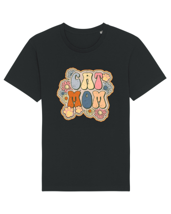 Cat Mom Hippie Black