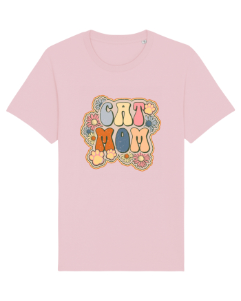 Cat Mom Hippie Cotton Pink
