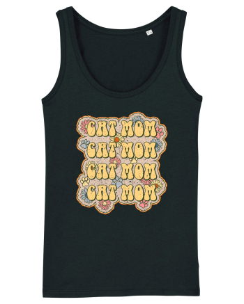 Retro Cat Mom Black