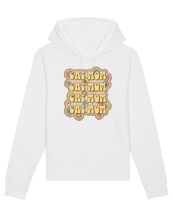 Retro Cat Mom White