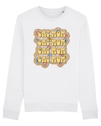 Retro Cat Mom White