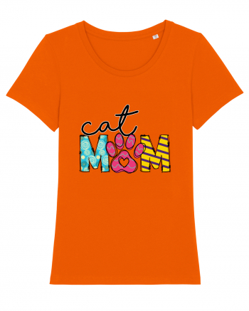 Cat Mom Bright Orange