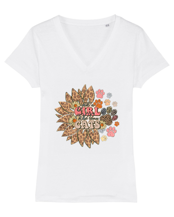 Just a girl who loves cats White
