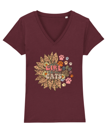Just a girl who loves cats Burgundy