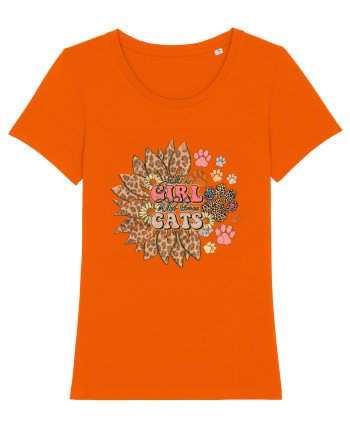 Just a girl who loves cats Bright Orange