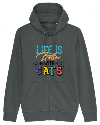 Life is better with cats Anthracite