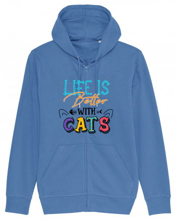 Life is better with cats Bright Blue