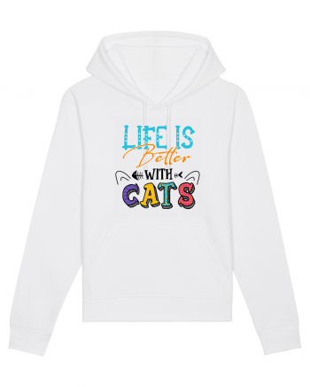 Life is better with cats White