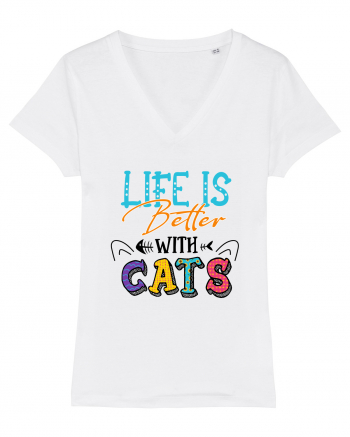 Life is better with cats White