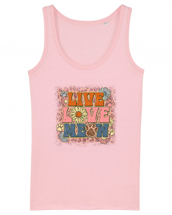 Live Love Meow Cotton Pink