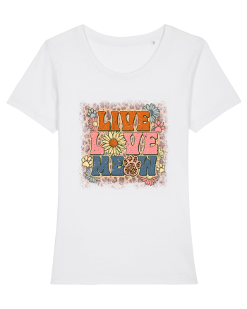 Live Love Meow White