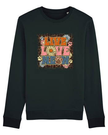 Live Love Meow Black