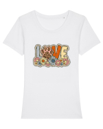 Love Tricou mânecă scurtă guler larg fitted Damă Expresser