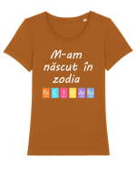 M-am născut în zodia Fecioară Tricou mânecă scurtă guler larg fitted Damă Expresser
