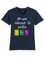 M-am născut în zodia Pești Tricou mânecă scurtă guler V Bărbat Presenter