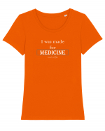 I was made for medicine Tricou mânecă scurtă guler larg fitted Damă Expresser
