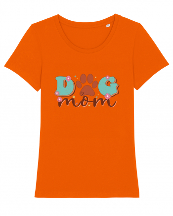 Dog Mom Bright Orange