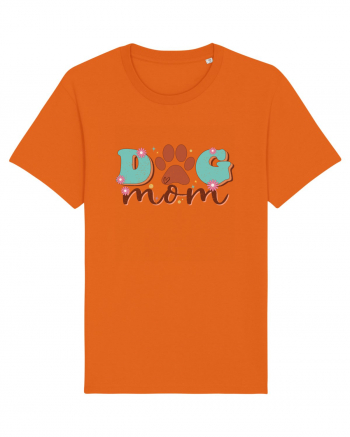 Dog Mom Bright Orange