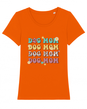 Dog Mom Bright Orange