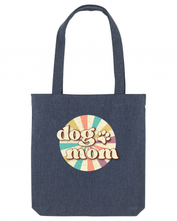 Dog Mom Retro Midnight Blue