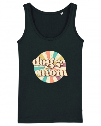 Dog Mom Retro Black