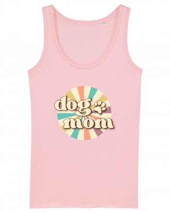 Dog Mom Retro Cotton Pink