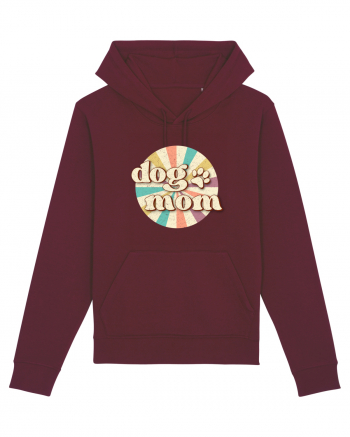 Dog Mom Retro Burgundy