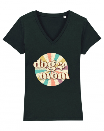 Dog Mom Retro Black