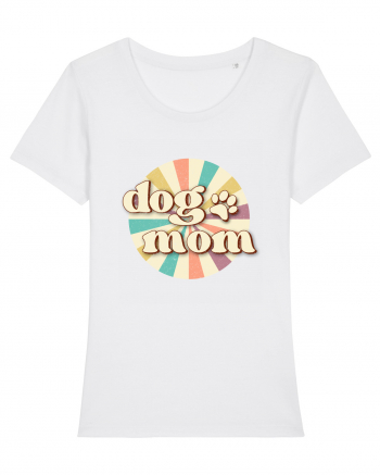 Dog Mom Retro White